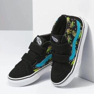 Vans | Glow in the Dark Uni Rex Dinosaur Sk8 Mid Reissue Black Boys Kids 1 New